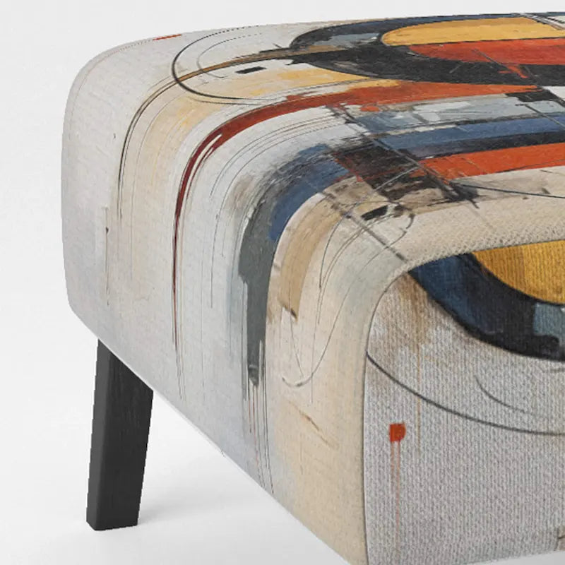 Designart Colorful Mid Century Abstract Fusion I Polsterter Mid-Century Akzentsessel und Mid-Century Modern Sessel