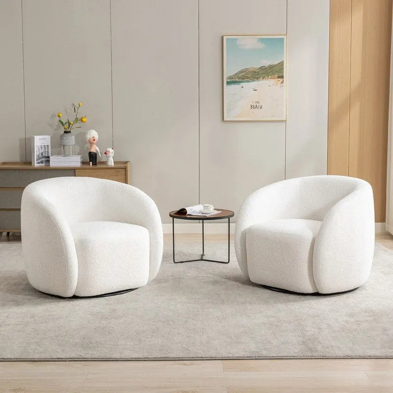SEYNAR Moderner Glamour-Polstersessel, 360-Grad drehbar, 2er-Set