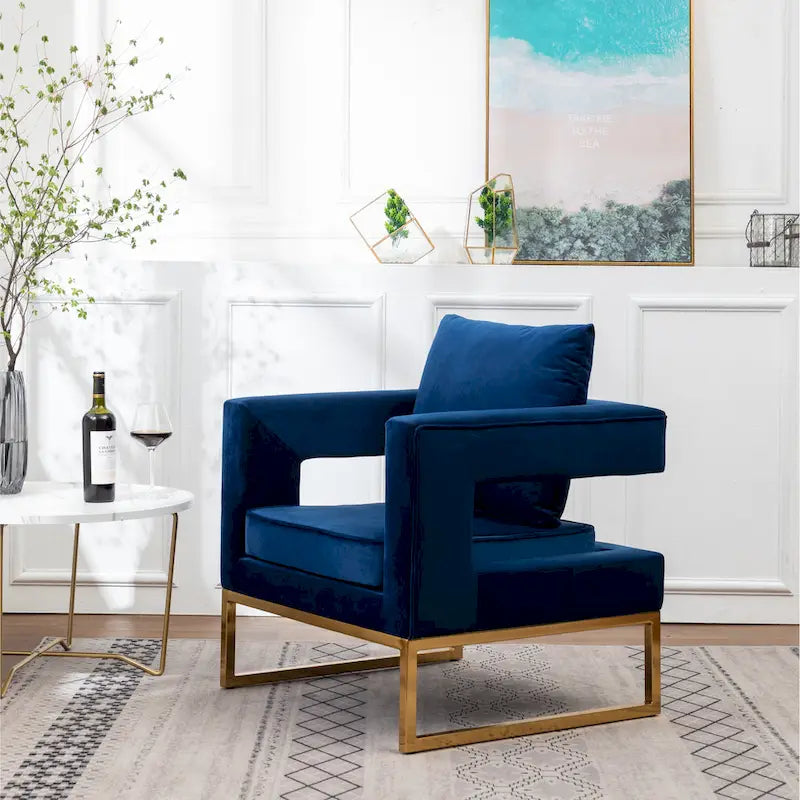 Roundhill Furniture Lenola zeitgenössischer gepolsterter Akzentsessel