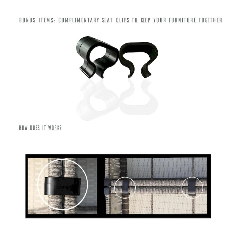 LSI Antibes 12-teiliges Lounge-Set aus grauem Flechtwerk und Aluminium