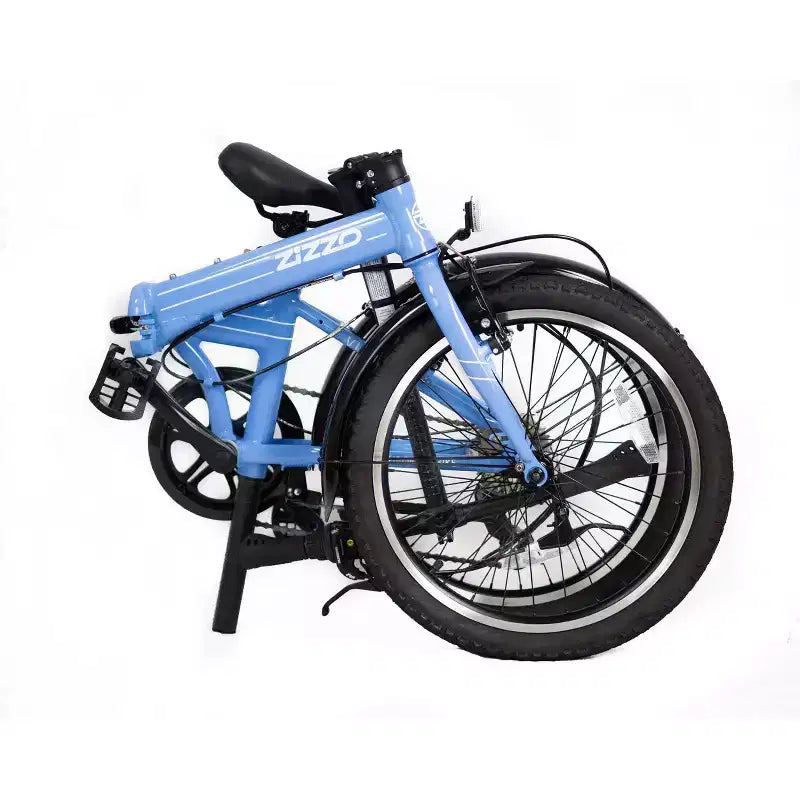ZiZZO Via 7-Gang Aluminium 20 Zoll Faltrad – Himmelblau