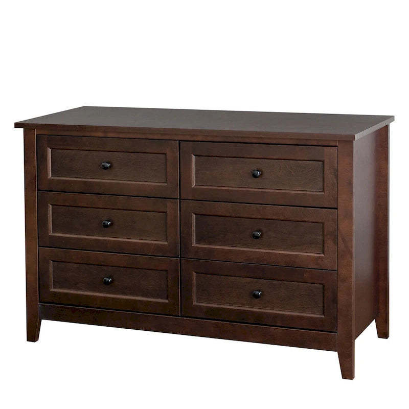 Kommode aus Massivholz mit sprühlackierten Schubladen, Buffetschrank, Sideboard mit Schließfächern, Anrichte, Konsolentisch mit Schließfächern