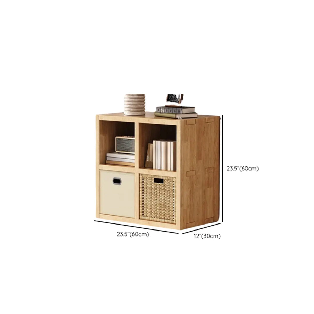 Modernes horizontales 8-faches Holzregal in Natur-Optik