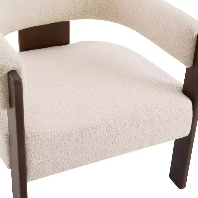 Christopher Knight Home Noah moderner Akzent-Sessel mit Polsterung und Gestell aus Kautschukholz
