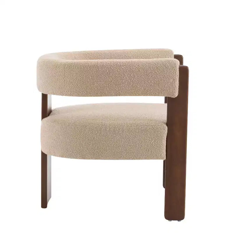 Christopher Knight Home Noah moderner Akzent-Sessel mit Polsterung und Gestell aus Kautschukholz