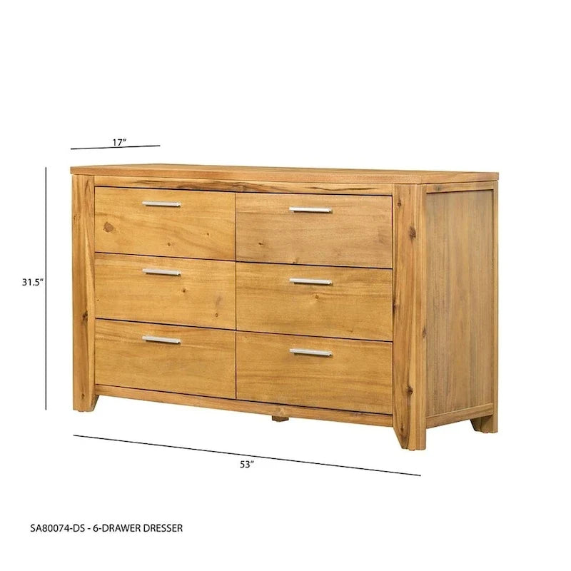 Massivholz-Kommode im Landhausstil mit Schublade für das Schlafzimmer