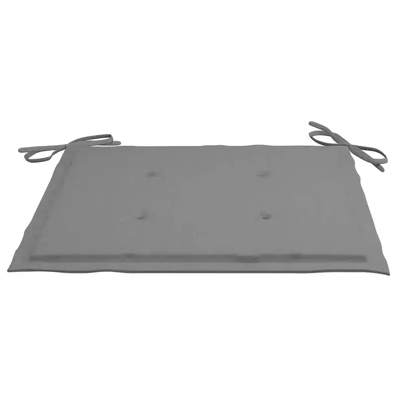 vidaXL 8er-Set stapelbare Gartenstühle aus Teakholz mit grauen Auflagen – Langlebige Garten-/Außenmöbel