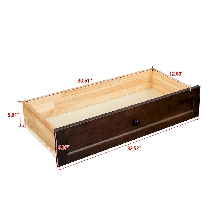 Kommode aus Massivholz mit sprühlackierten Schubladen, Buffetschrank, Sideboard mit Schließfächern, Anrichte, Konsolentisch mit Schließfächern