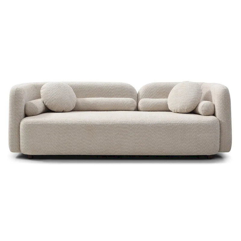 Modernes, bequemes 3-Sitzer-Sofa mit Samtbezug und Füßen