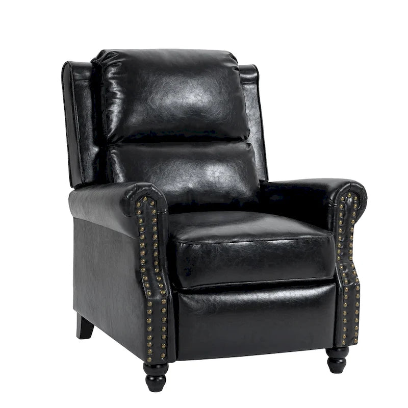 2er-Set moderner Polster-Relaxsessel mit Kunstleder/Stoffbezug