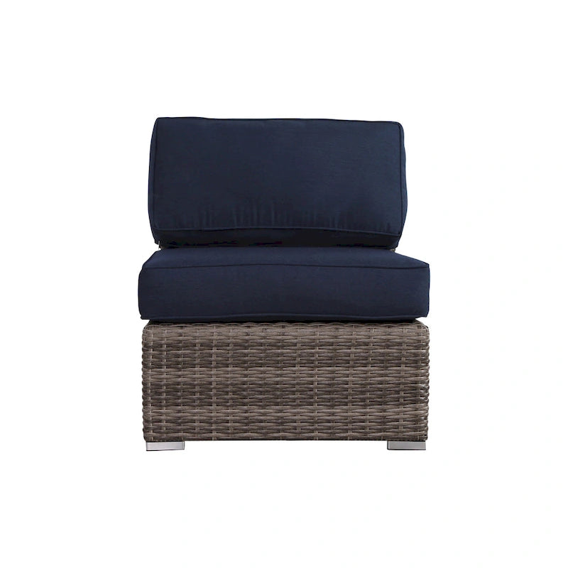 LSI Antibes 12-teiliges Lounge-Set aus grauem Flechtwerk und Aluminium