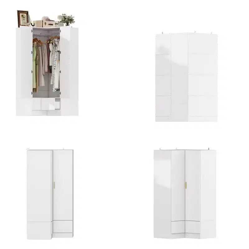 Hitow minimalistischer Eckkleiderschrank mit Doppeltür und Schubladendesign