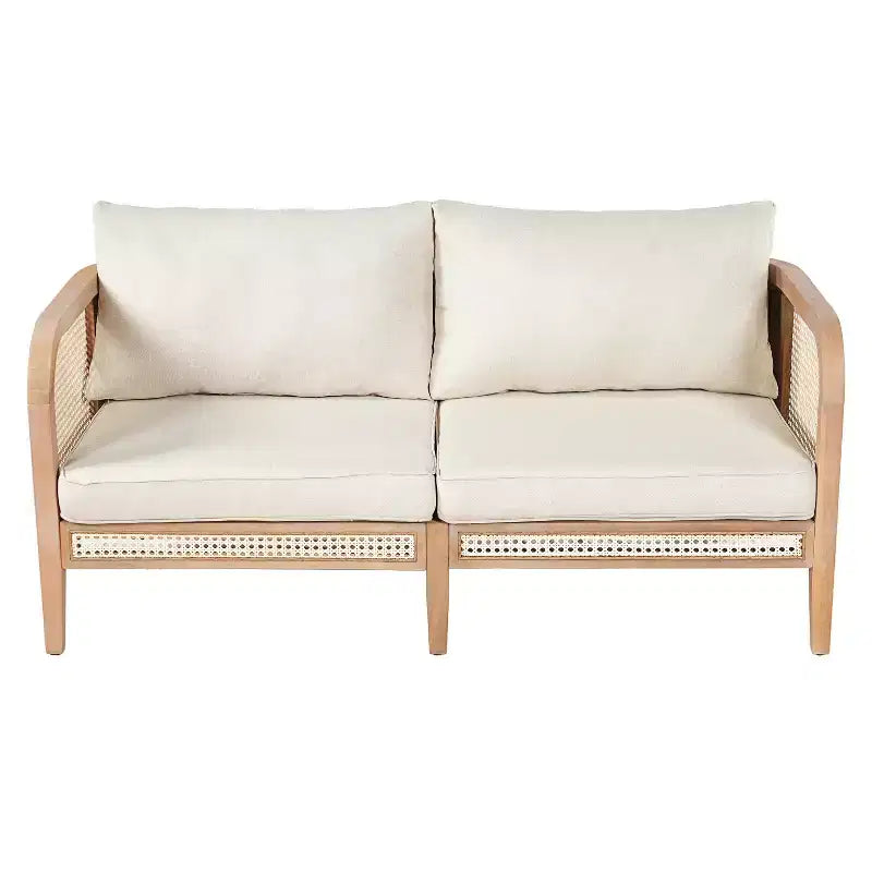 Christopher Knight Home Maciej 3-teiliges Outdoor-Sitzgruppen-Set aus rustikalem Akazienholz und Rattan
