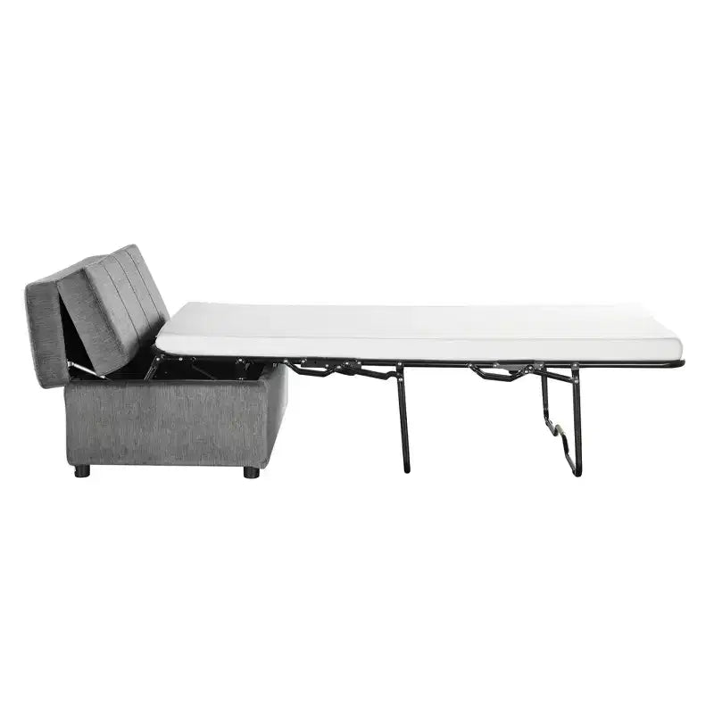Wandelbares Twin-Size-Schlafsofa mit Bettkasten und Matratze – platzsparendes Gästebett für Wohnzimmer und Wohnung