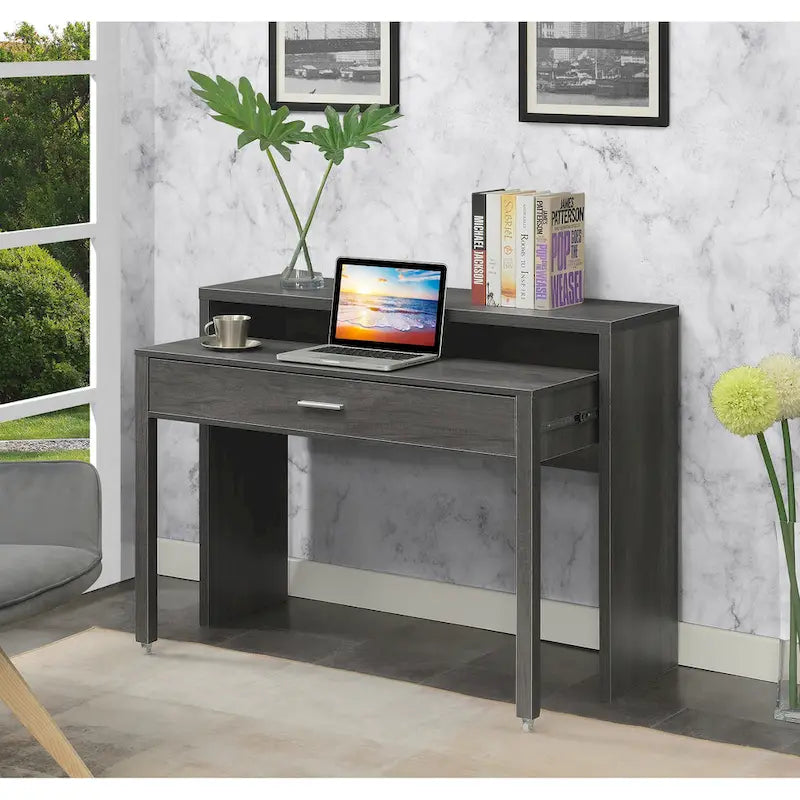 Convenience Concepts Newport JB Konsolentisch/Schreibtisch mit Schublade und Aufsatzaufsatz