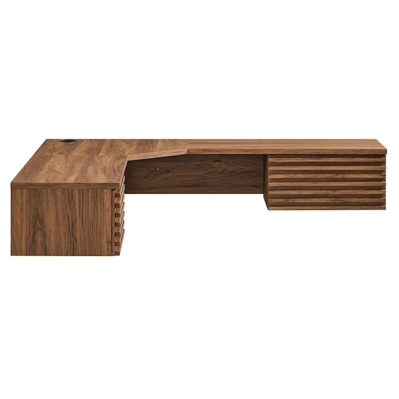 Render Wandmontierter Eckschreibtisch