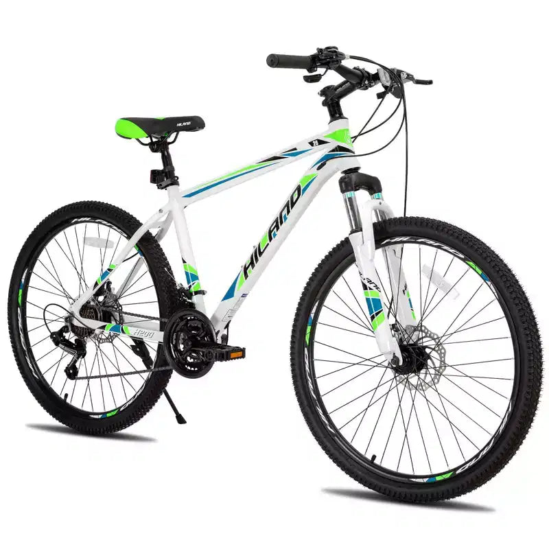 HILAND 26 Zoll Mountainbike für Damen und Herren, 3/6-Speichen-Rad/Multi-Speichen-Rad, 18 Gänge
