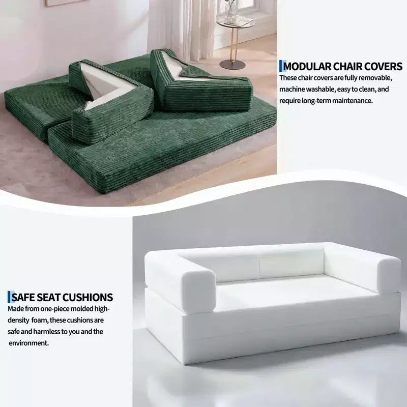 80,7" 5-in-1 ausklappbares Schlafsofa ??Kordsamt, 544 kg, keine Montage erforderlich