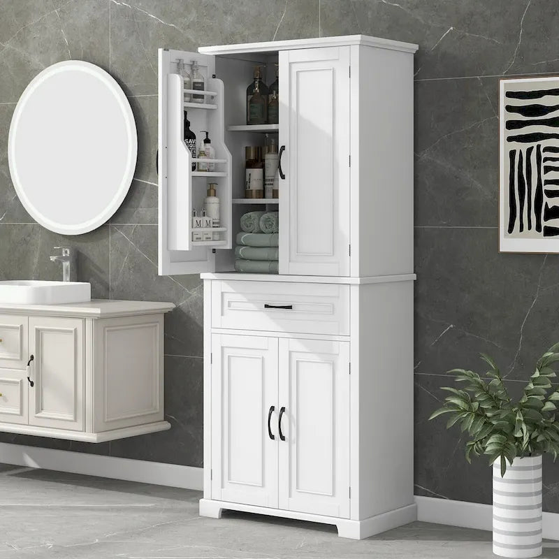 Badezimmerschrank mit Türen und Schublade