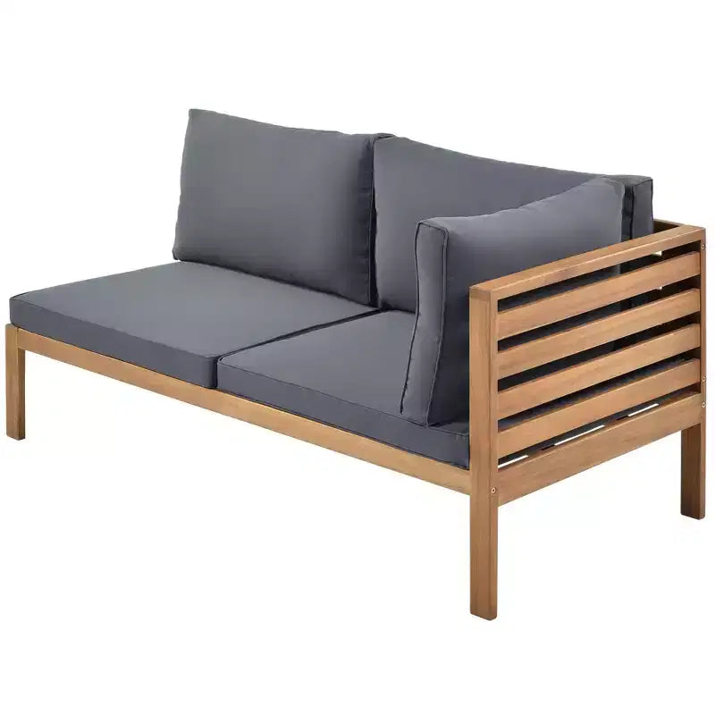 Polibi Acacia Eck-Outdoor-Sofa-Set mit passendem Couchtisch