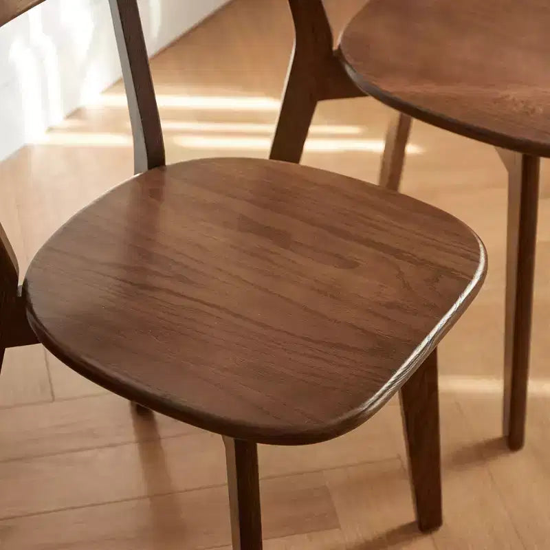 MAYEERTY 4er-Set Esszimmerstühle aus massivem Eichenholz, Holzstühle für Küche, Esszimmer und Wohnzimmer