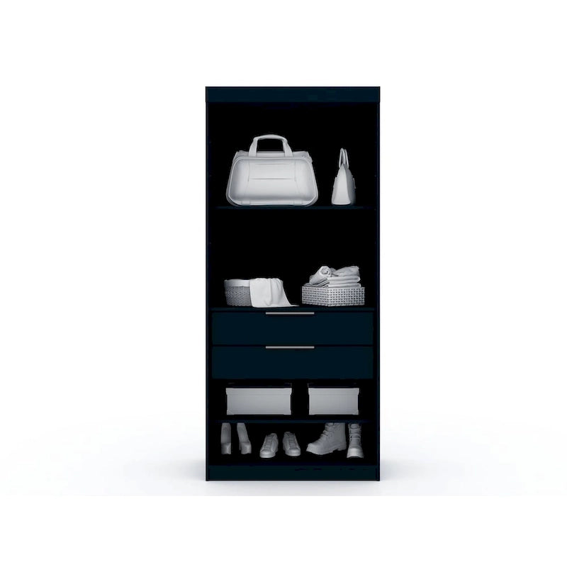 Mulberry 2.0 halb-offenes, 3-teiliges, modernes Eck-Kleiderschrank-Set mit 4 Schubladen