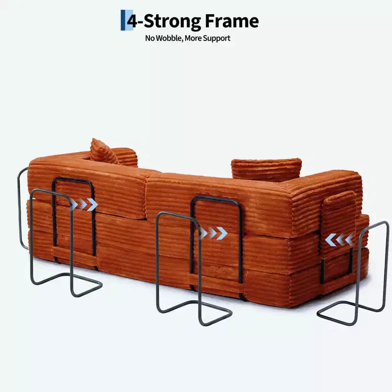 80,7" 5-in-1 ausklappbares Schlafsofa ??Kordsamt, 544 kg, keine Montage erforderlich
