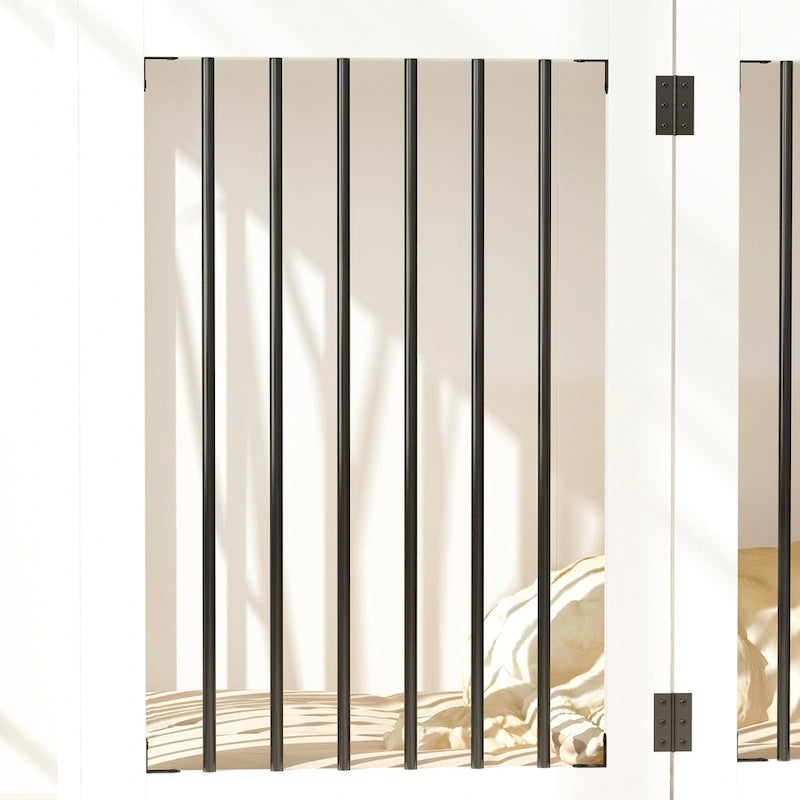 Moderne Hundebox für große Hunde mit Staufächern – elegantes Espresso-Finish