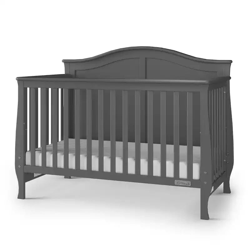 4-in-1-Wandlungsfähiges Babybett, wandelbar zum Tagesbett, Kleinkindbett und Full-Size-Bett, 3 Matratzenpositionen, babyfreundliche Oberflächenbeschichtung