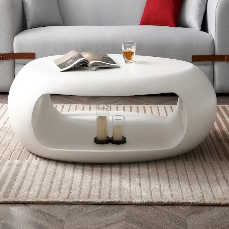 Moderner ovaler Couchtisch