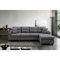 Schnittsofa-Wohnzimmer mit L-förmigem Chaiselongue und Getränkehalter