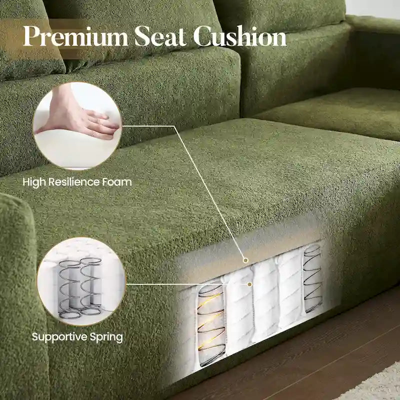 Modernes Polster-Chaiselongue-Sofa mit Kissen für das Wohnzimmer
