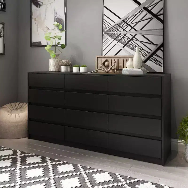 Famapy Moderne Kommode mit 12 Schubladen, eleganter Schubladenschrank