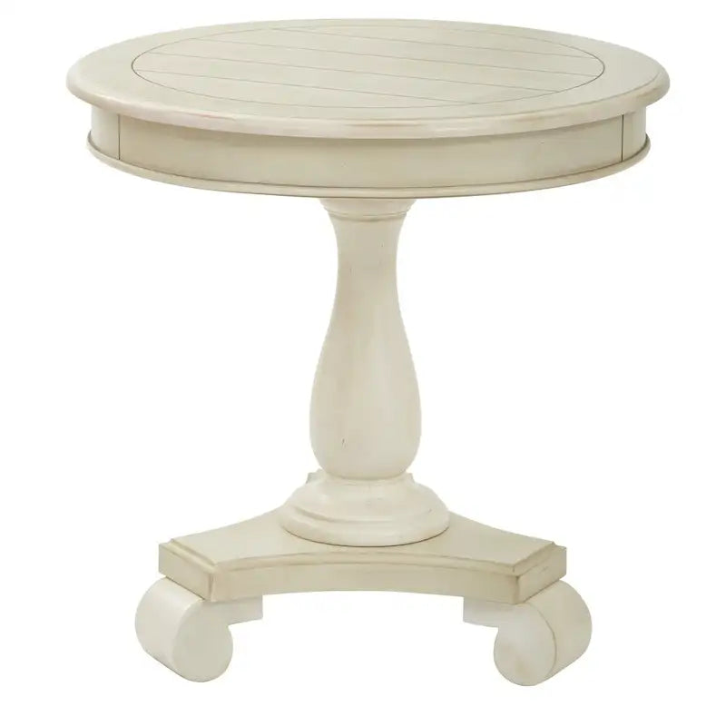 Porch & Den Viola handbemalter traditioneller runder Beistelltisch