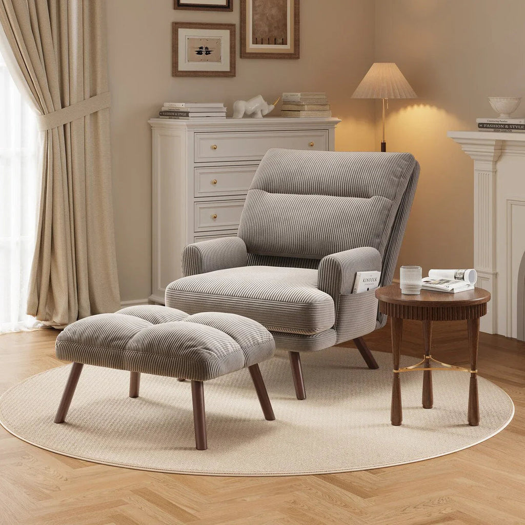 Verstellbarer Relaxsessel mit Fußhocker
