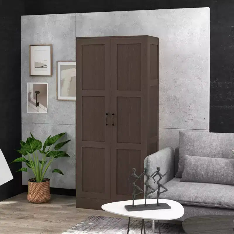 HOMCOM 71 Hoher Aufbewahrungsschrank im modernen Stil mit Ablagen für Schlafzimmer, Wohnzimmer oder Flur