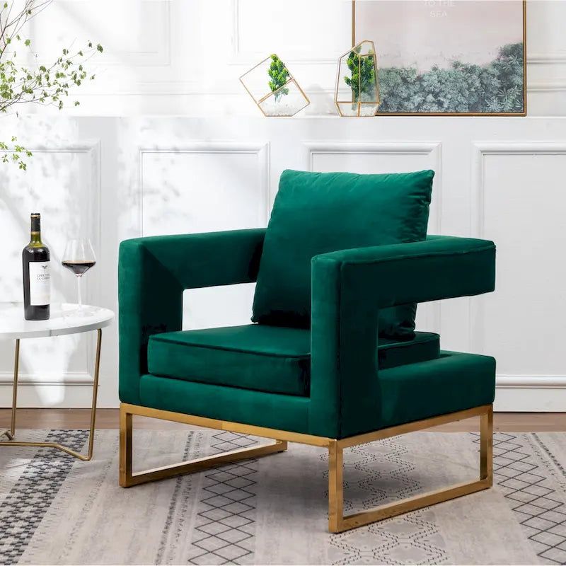 Roundhill Furniture Lenola zeitgenössischer gepolsterter Akzentsessel