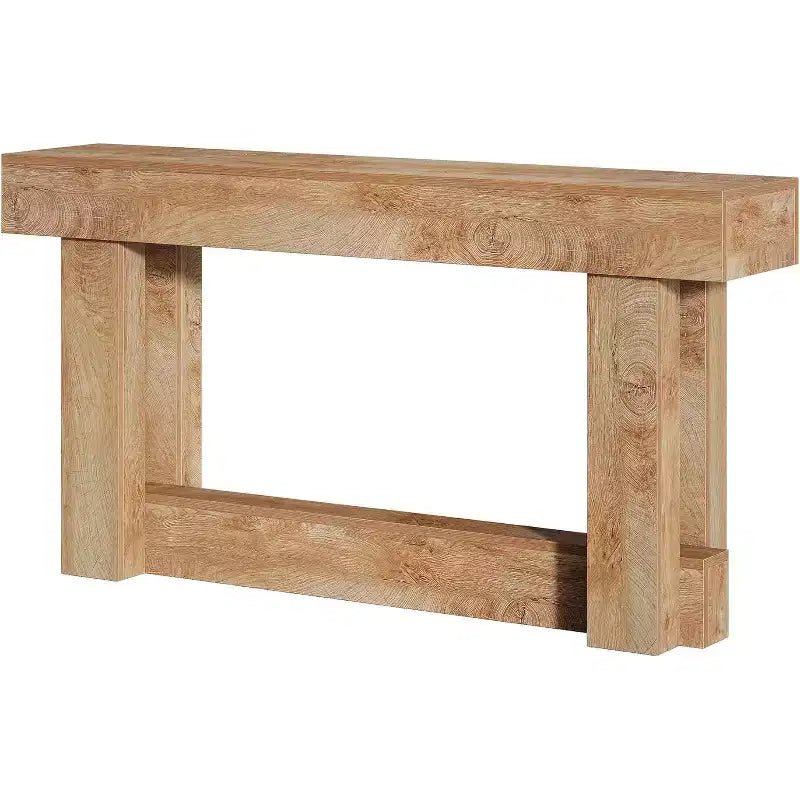 62,99 Zoll Holz-Konsolentisch, schmaler langer 2-stufiger Farmhouse-Eingangstisch