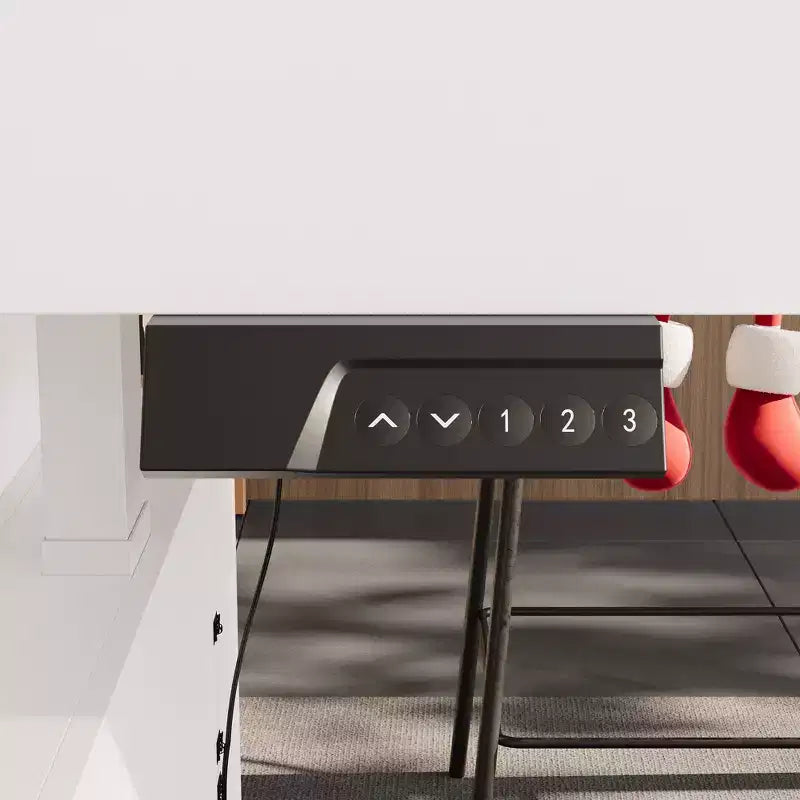 Hitow moderner 110W Hubtisch mit 3 Höhenspeichern, 119 cm max. Höhe, 68 kg Tragkraft, intuitive Bedienung, Kücheninsel/Frühstückstheke