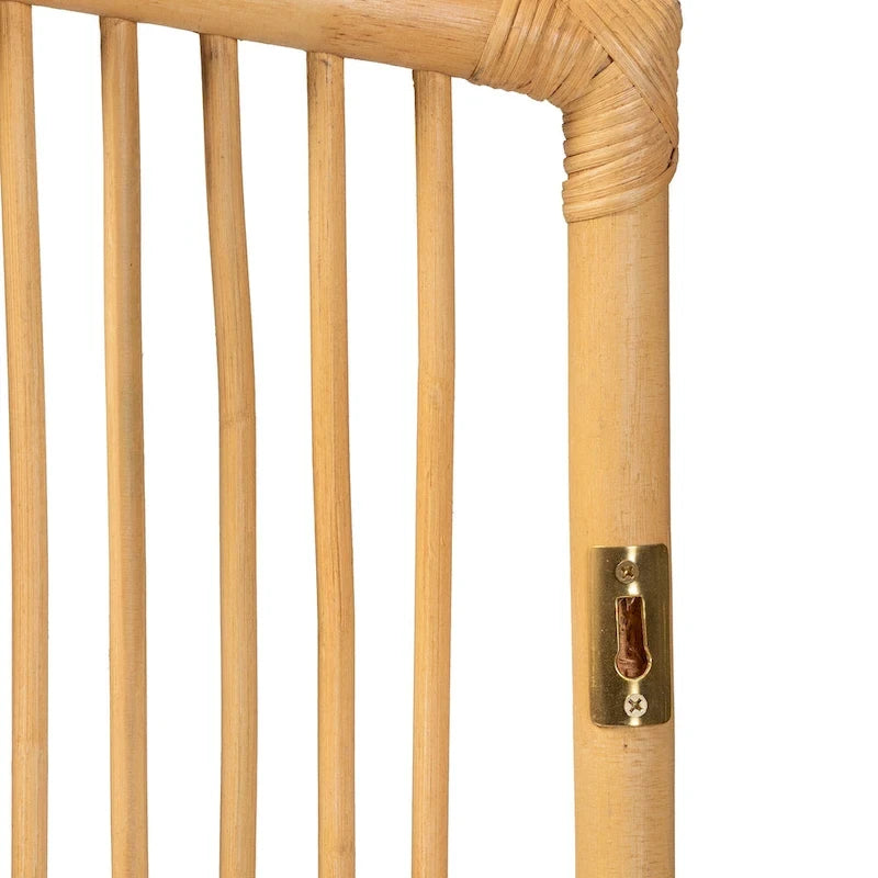 Malvina Modernes böhmisches Kopfteil aus Naturrattan zur Wandmontage – Queen