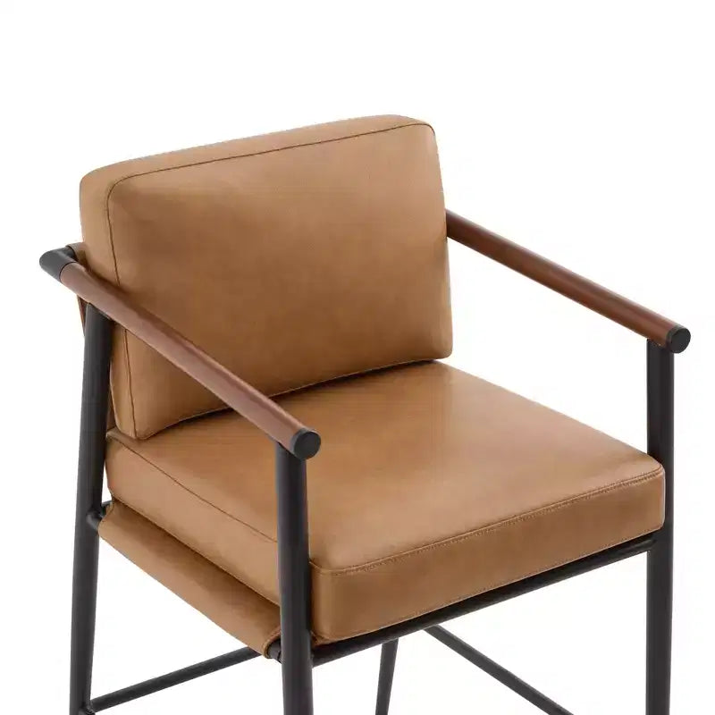Spruce&Spring Moderne Tresenhocker mit Armlehnen & Metallgestell, 2er-Set