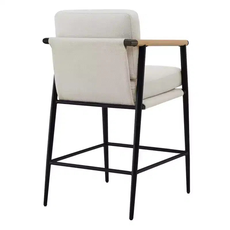 Spruce&Spring Moderne Tresenhocker mit Armlehnen & Metallgestell, 2er-Set