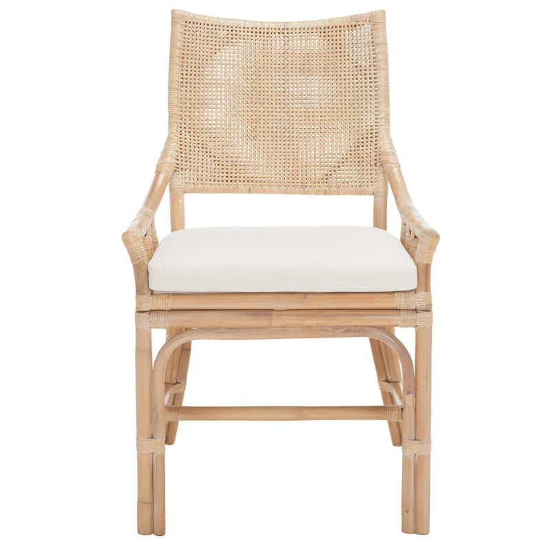 Küstendesign Rattan-Stuhl mit Kissen, 22 B x 24 L x 37 H, 22 B x 24 T x 37 H