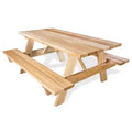 All Things Cedar 183 cm Outdoor-Picknicktisch, handgefertigtes Holz-Gartenbank-Set für Camping, Gartenpartys oder Tailgating, rustikales Zedernholz