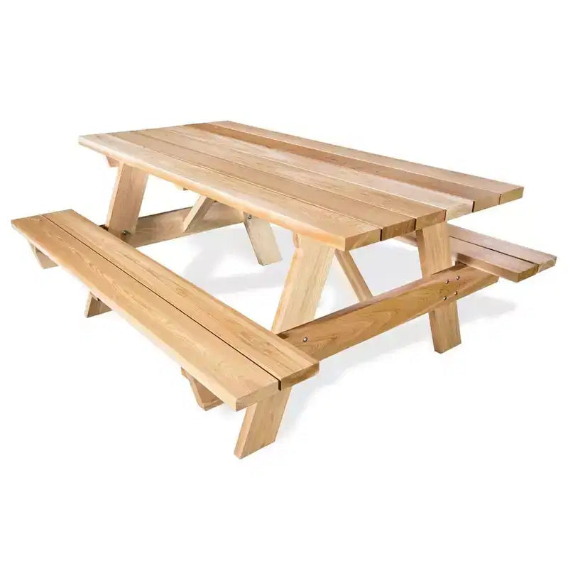 All Things Cedar 183 cm Outdoor-Picknicktisch, handgefertigtes Holz-Gartenbank-Set für Camping, Gartenpartys oder Tailgating, rustikales Zedernholz
