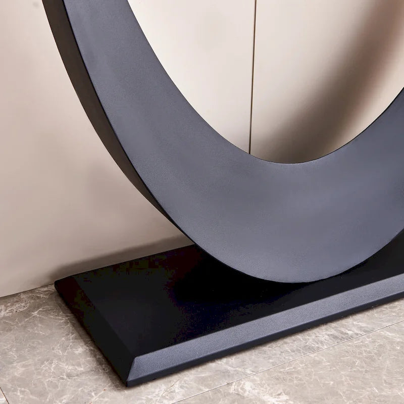 Moderner Konsolentisch, exquisites Formdesign, Metallrahmen mit verstellbaren Fußgleitern für den Eingangsbereich