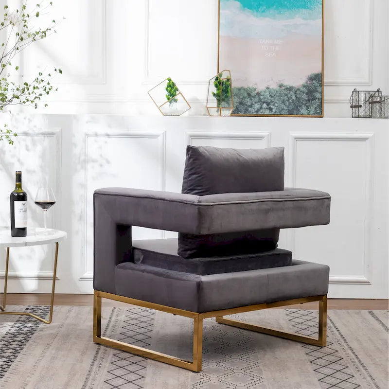 Roundhill Furniture Lenola zeitgenössischer gepolsterter Akzentsessel