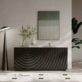 59 Modernes Spiral-Sideboard-Buffetschrank, flaches Kunst-Eingangs-Aufbewahrungsschrank mit 3D-Riffeltextur-Türen