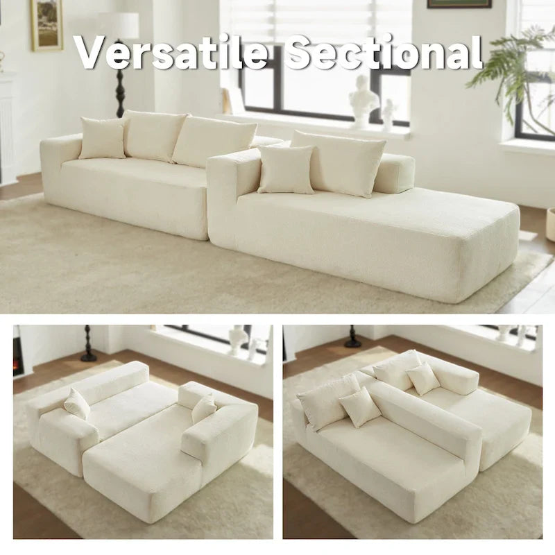 Modernes Polster-Chaiselongue-Sofa mit Kissen für das Wohnzimmer
