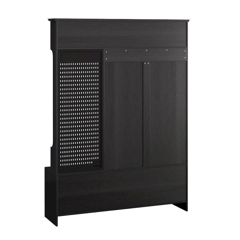 GDFStudio – Finn Multifunktionale Garderobe mit Schuhbank, Lochwand und viel Stauraum